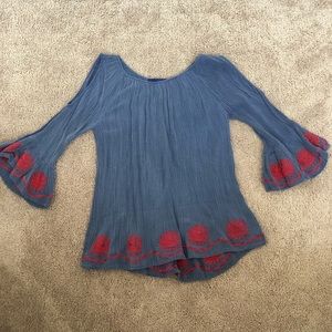 Cut out shoulder blouse